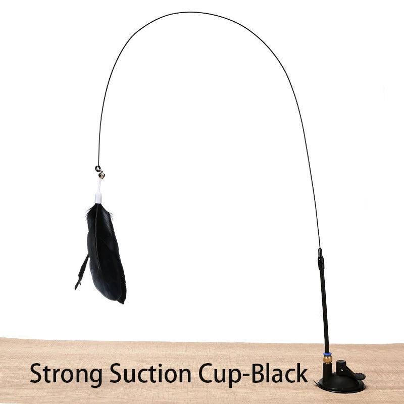 Suction Cup Feather Wand Cat Toy