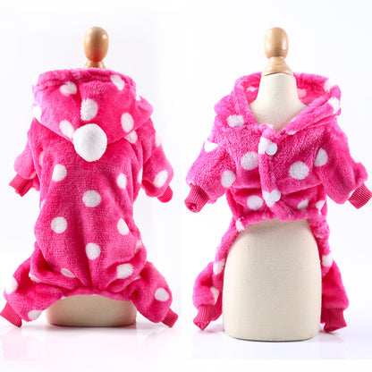 Cross-Border Pet Dog Clothes, Cat Autumn and Winter Four-Legged Cotton Coat, Cartoon Transformation Clothing, Cat Clothing, Dog Clothing Supplies