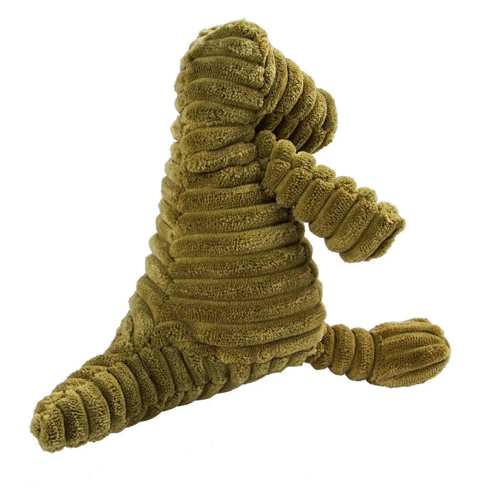 Corduroy Animal Chew Toy with Squeaker