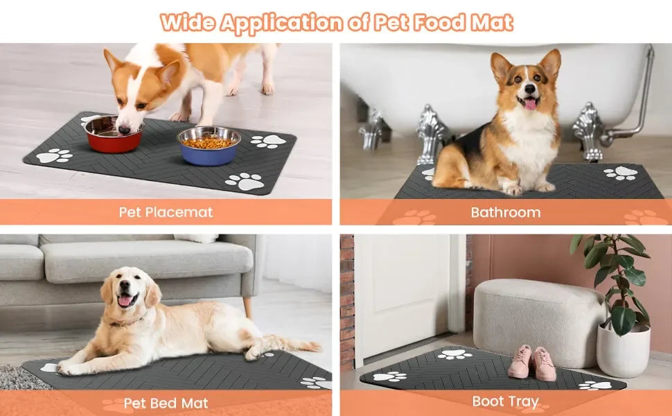 Absorbent Quick-Dry Pet Feeding Mat
