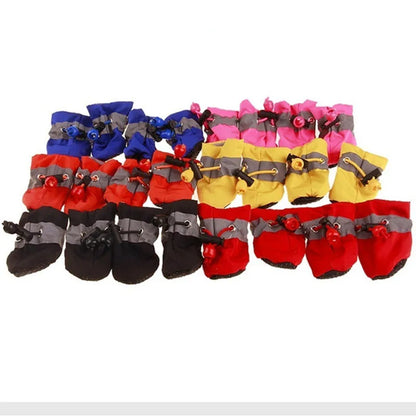 PU Rain Boots for Small Dogs & Cats (Set of 4)