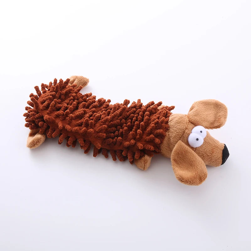 Shaggy Plush Squeaky Toy (Frog & Hippo)