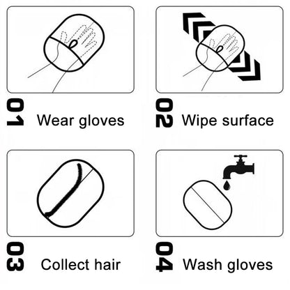 Double-Sided Pet Hair Cleaning Gloves