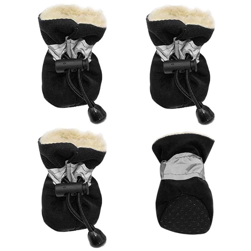 Soft-Sole Winter Puppy Booties (Set of 4)