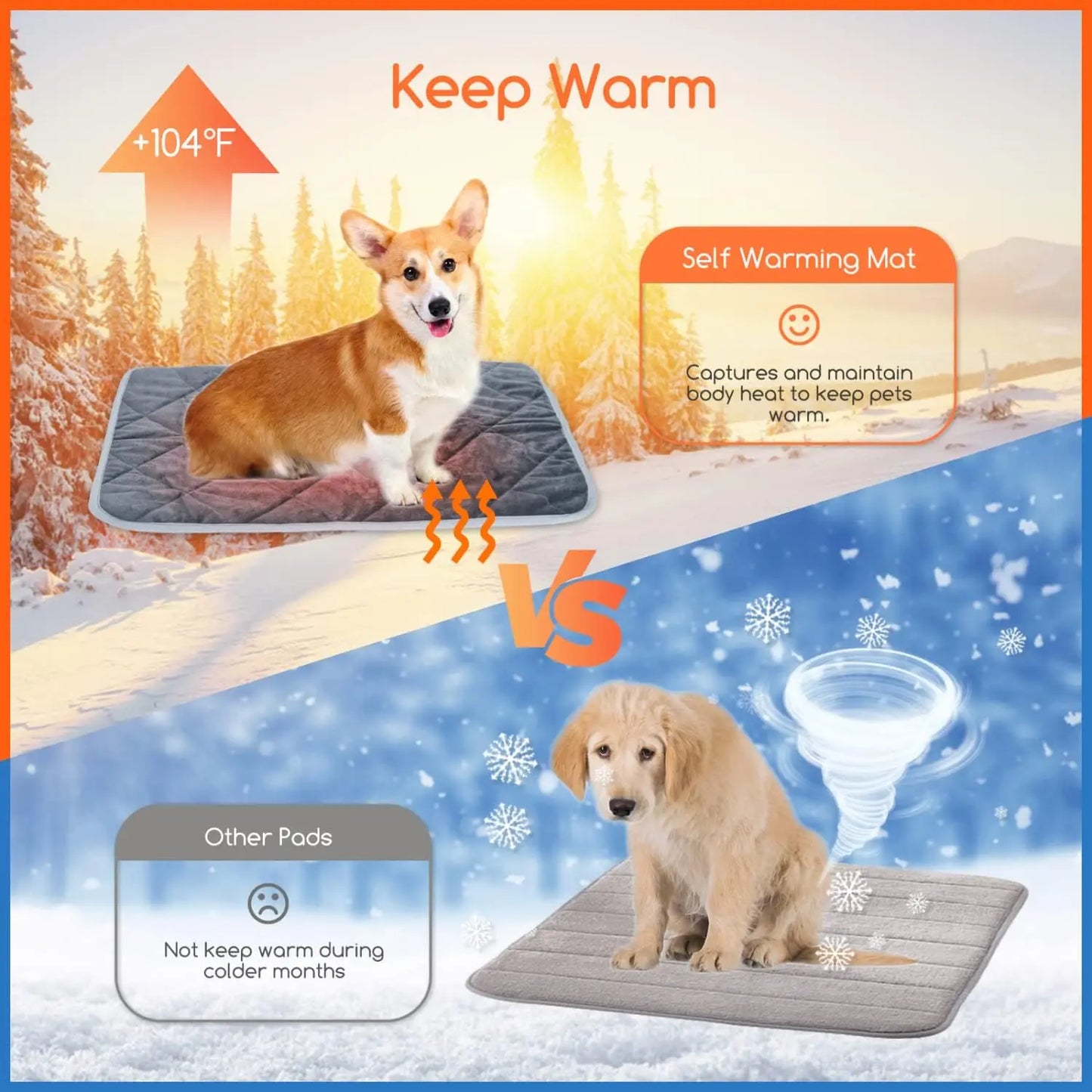 Self-Heating Thermal Pet Mat