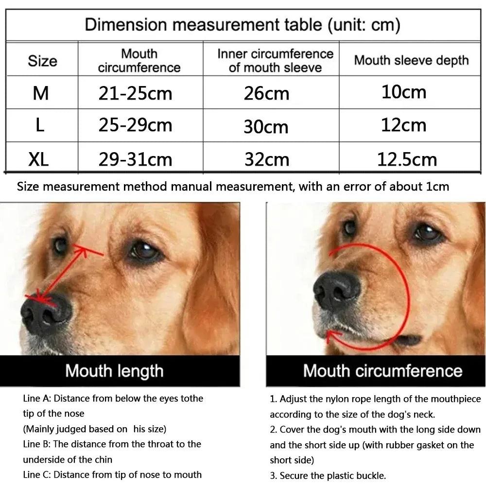 Breathable Silicone Dog Muzzle