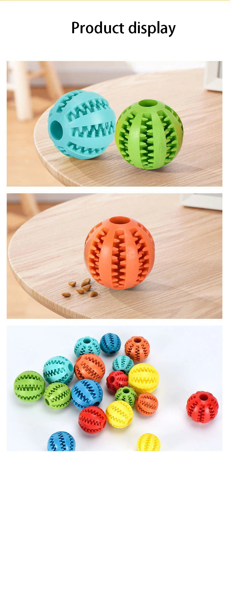 Rubber Treat Ball Dog Chew Toy
