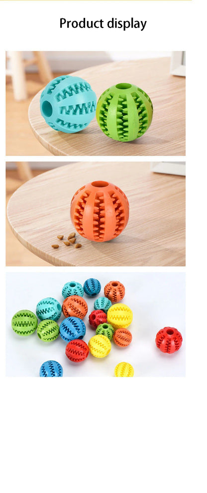 Rubber Treat Ball Dog Chew Toy