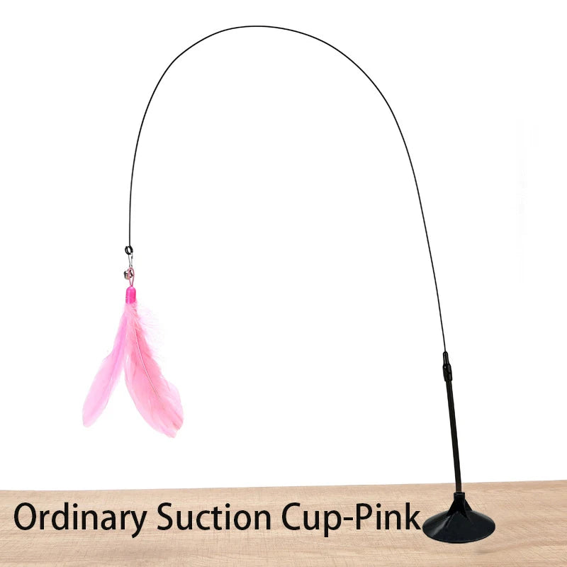 Suction Cup Feather Wand Cat Toy