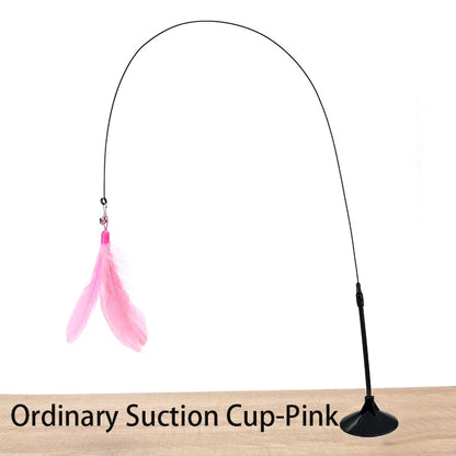 Suction Cup Feather Wand Cat Toy