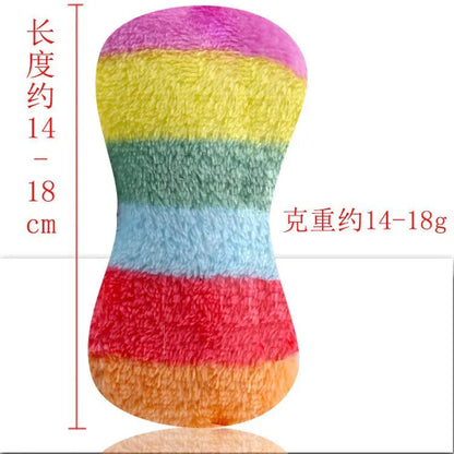 Corduroy Animal Chew Toy with Squeaker