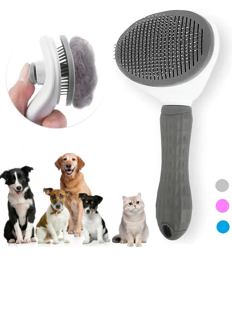 Self-Cleaning Slicker Brush for Cats & Dogs
