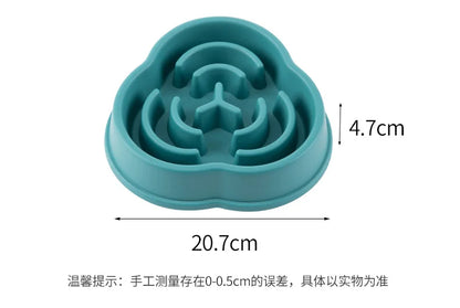 Anti-Choke Slow Feeder Bowl for Cats & Dogs