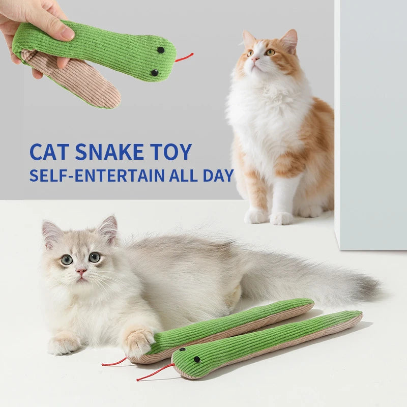 Plush Snake Kicker Toy for Cats & Dogs