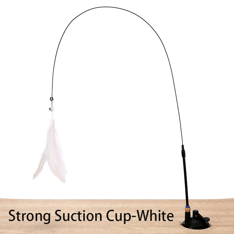 Suction Cup Feather Wand Cat Toy
