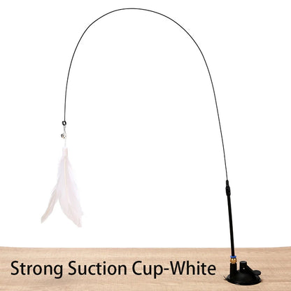 Suction Cup Feather Wand Cat Toy