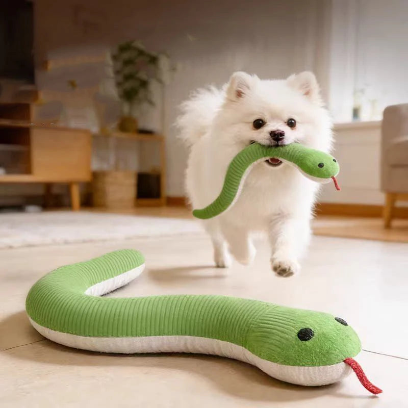 Plush Snake Kicker Toy for Cats & Dogs