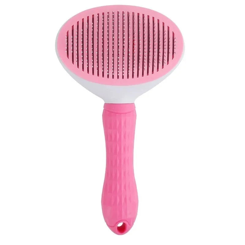 Compact Self-Cleaning Pet Brush