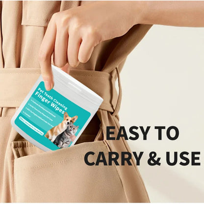 Disposable Dental Finger Wipes for Dogs & Cats