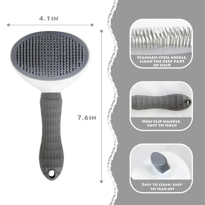 Self-Cleaning Slicker Brush for Cats & Dogs