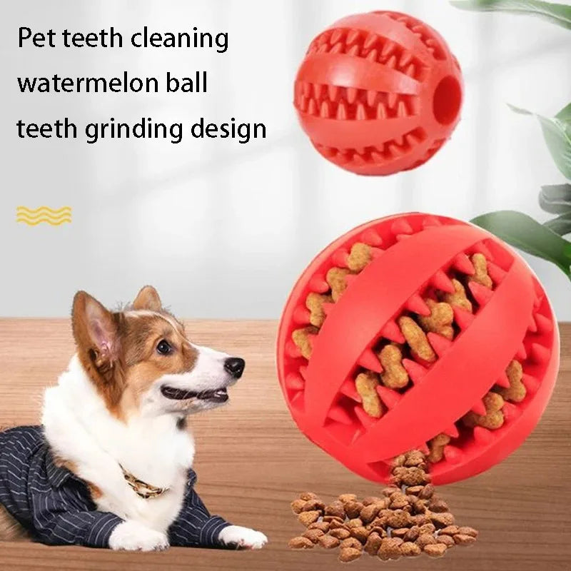 Rubber Treat Ball Dog Chew Toy