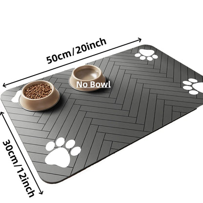 Absorbent Quick-Dry Pet Feeding Mat