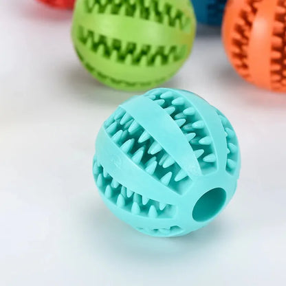Rubber Treat Ball Dog Chew Toy