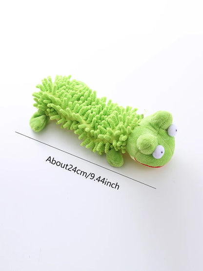 Shaggy Plush Squeaky Toy (Frog & Hippo)