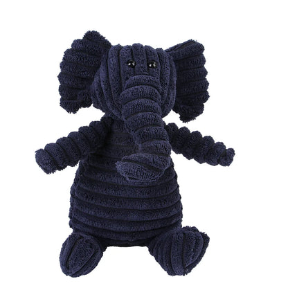 Corduroy Animal Chew Toy with Squeaker