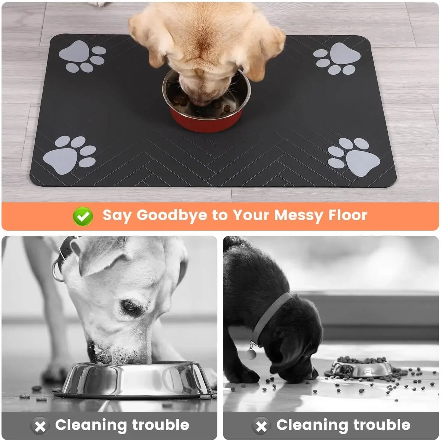 Absorbent Quick-Dry Pet Feeding Mat