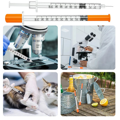 Disposable Veterinary Syringes 0.5–1ml (Multi-Pack)