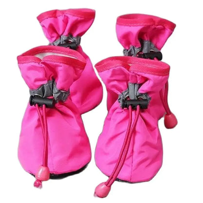 PU Rain Boots for Small Dogs & Cats (Set of 4)