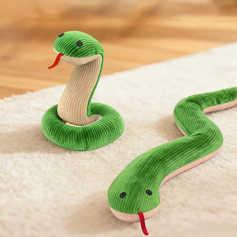 Plush Snake Kicker Toy for Cats & Dogs