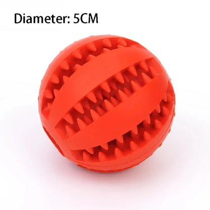 Rubber Treat Ball Dog Chew Toy