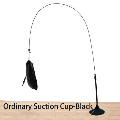 Suction Cup Feather Wand Cat Toy