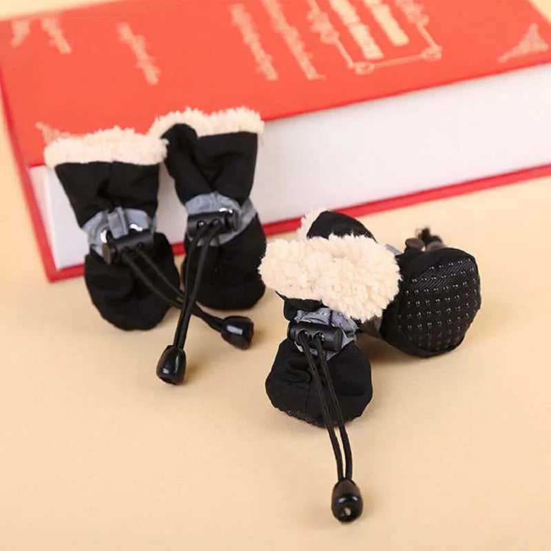 Soft-Sole Winter Puppy Booties (Set of 4)