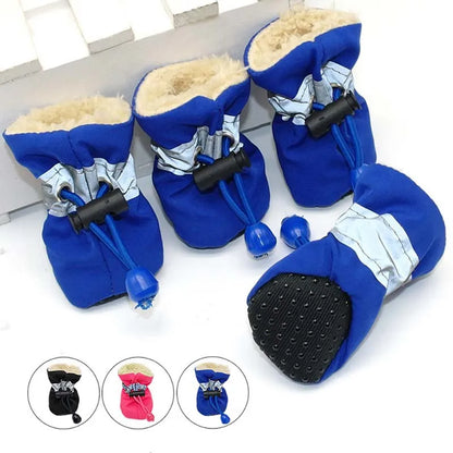 Soft-Sole Winter Puppy Booties (Set of 4)