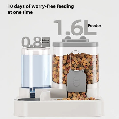 Automatic Cat & Dog Feeder with Water Fountain