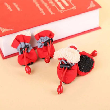 Soft-Sole Winter Puppy Booties (Set of 4)