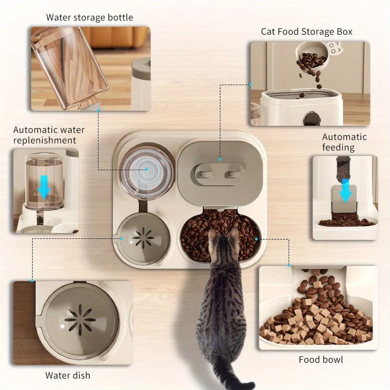 Automatic Cat & Dog Feeder with Water Fountain