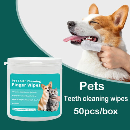 Disposable Dental Finger Wipes for Dogs & Cats