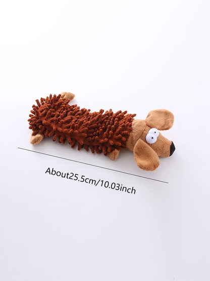 Shaggy Plush Squeaky Toy (Frog & Hippo)