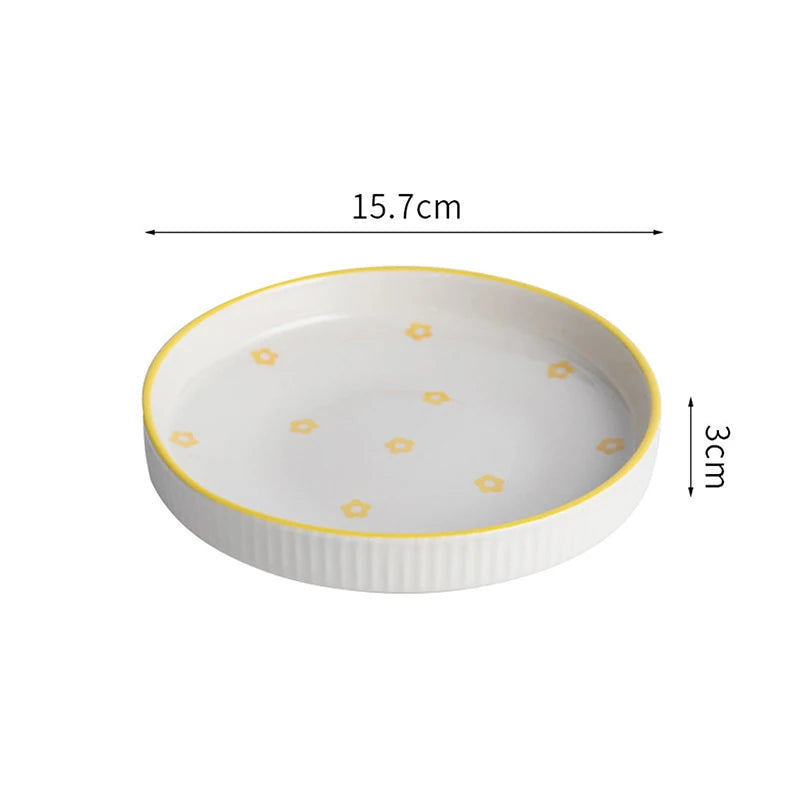 Ceramic Pet Cat Bowl Pet Drinking Water Feeding Bowl Ceramics Cat Food Dog Food Utensils Cat Dog Pet Supplies Accessories