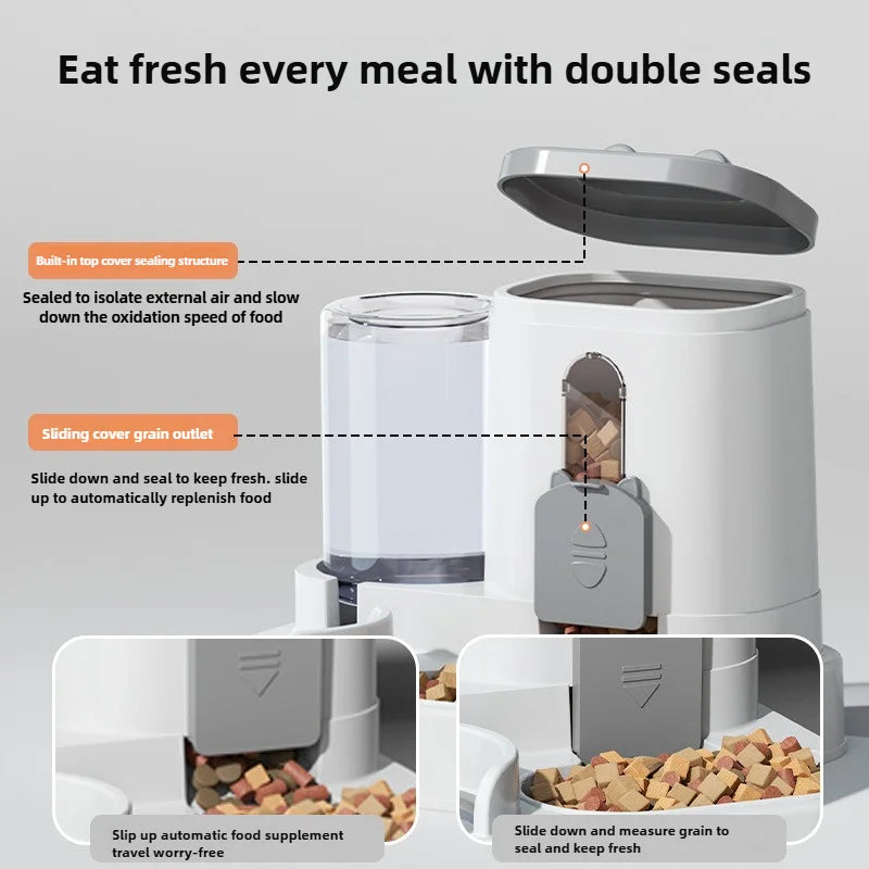 Automatic Cat & Dog Feeder with Water Fountain