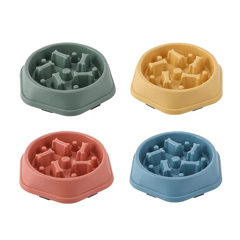 Anti-Choke Slow Feeder Bowl for Cats & Dogs