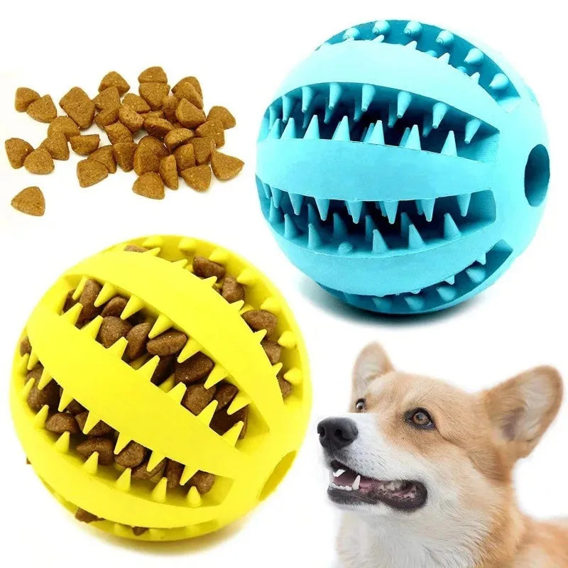 Rubber Treat Ball Dog Chew Toy