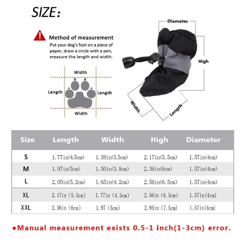 Soft-Sole Winter Puppy Booties (Set of 4)