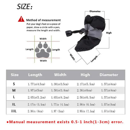 Soft-Sole Winter Puppy Booties (Set of 4)