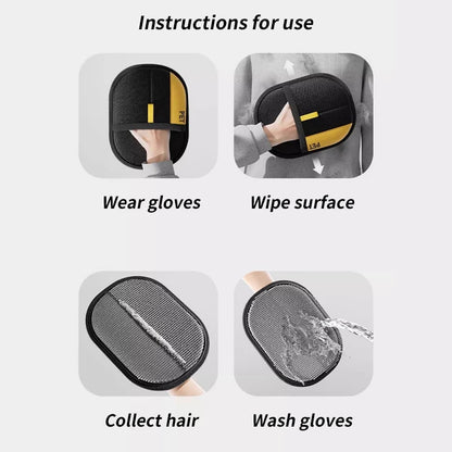 Double-Sided Pet Hair Cleaning Gloves