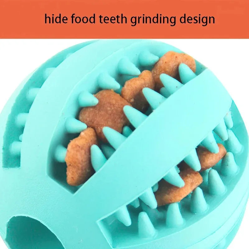 Rubber Treat Ball Dog Chew Toy